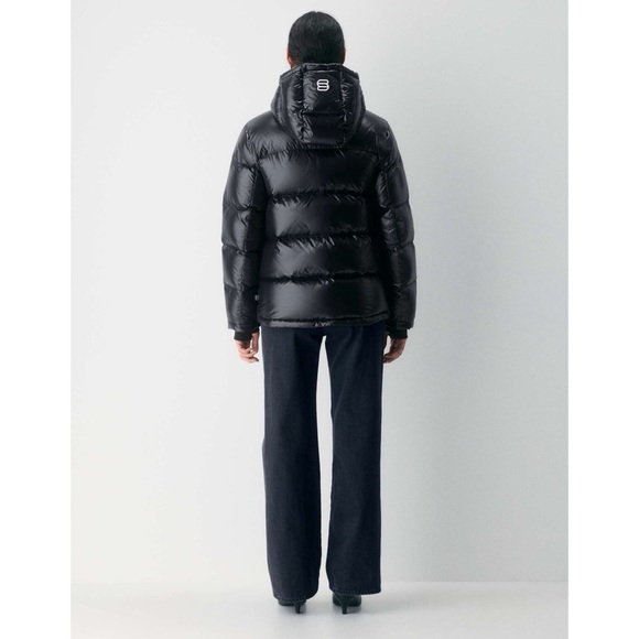 Aritzia TNA The Super Puff Puffer Jacket Hi Gloss Shiny Quilted Black 3XS - Picture 17 of 17